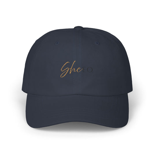She E O Embroidered Dad Hat