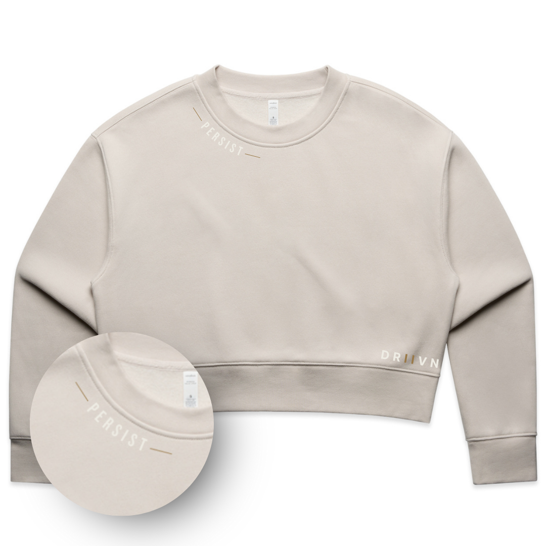 Persist Embroidered Cropped Crewneck