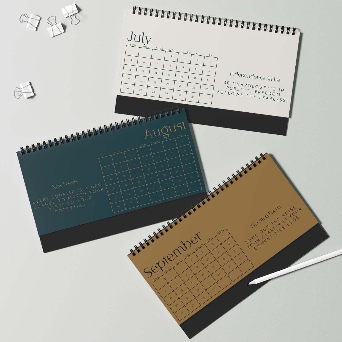 2026 Motivational Desktop Calendar