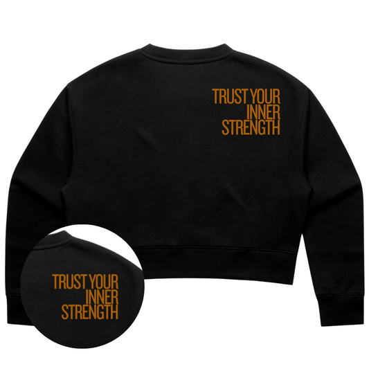 Inner Strength Embroidered Cropped Crewneck