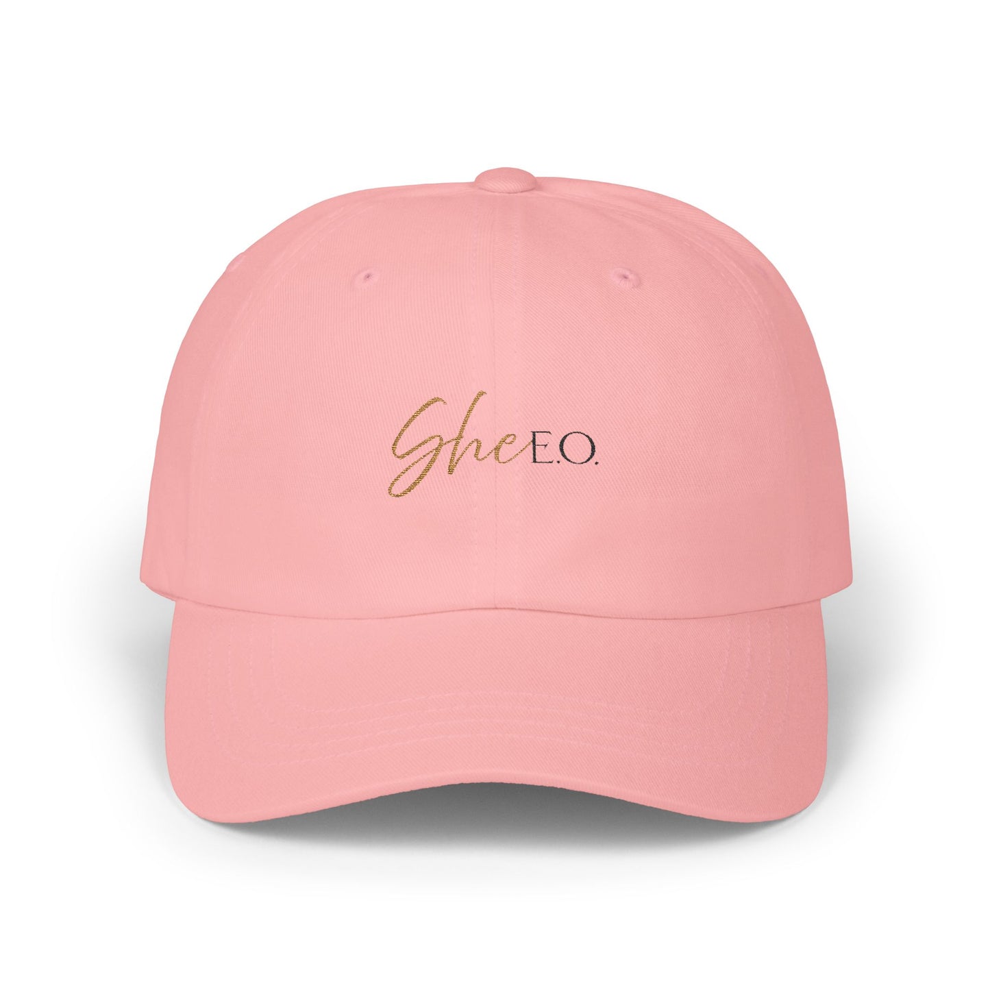 She E O Embroidered Dad Hat
