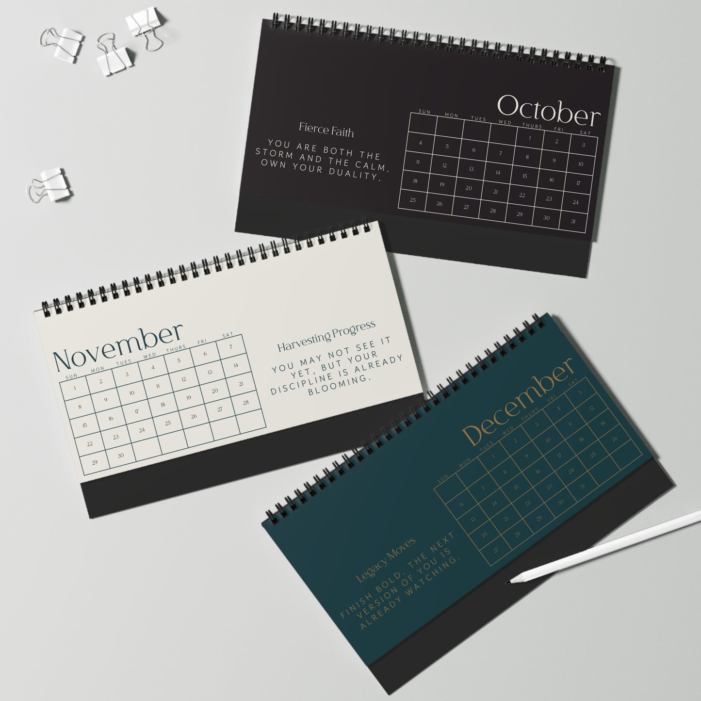 2026 Motivational Desktop Calendar