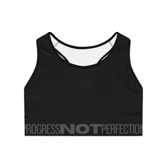 Progress Not Perfection Sports Bra