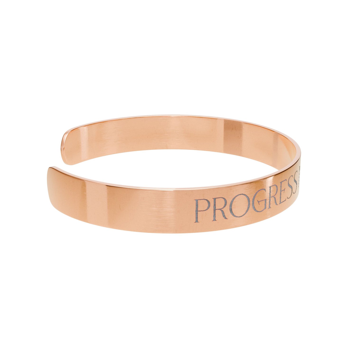 Progress Not Perfection Engraved Cuff Bracelet