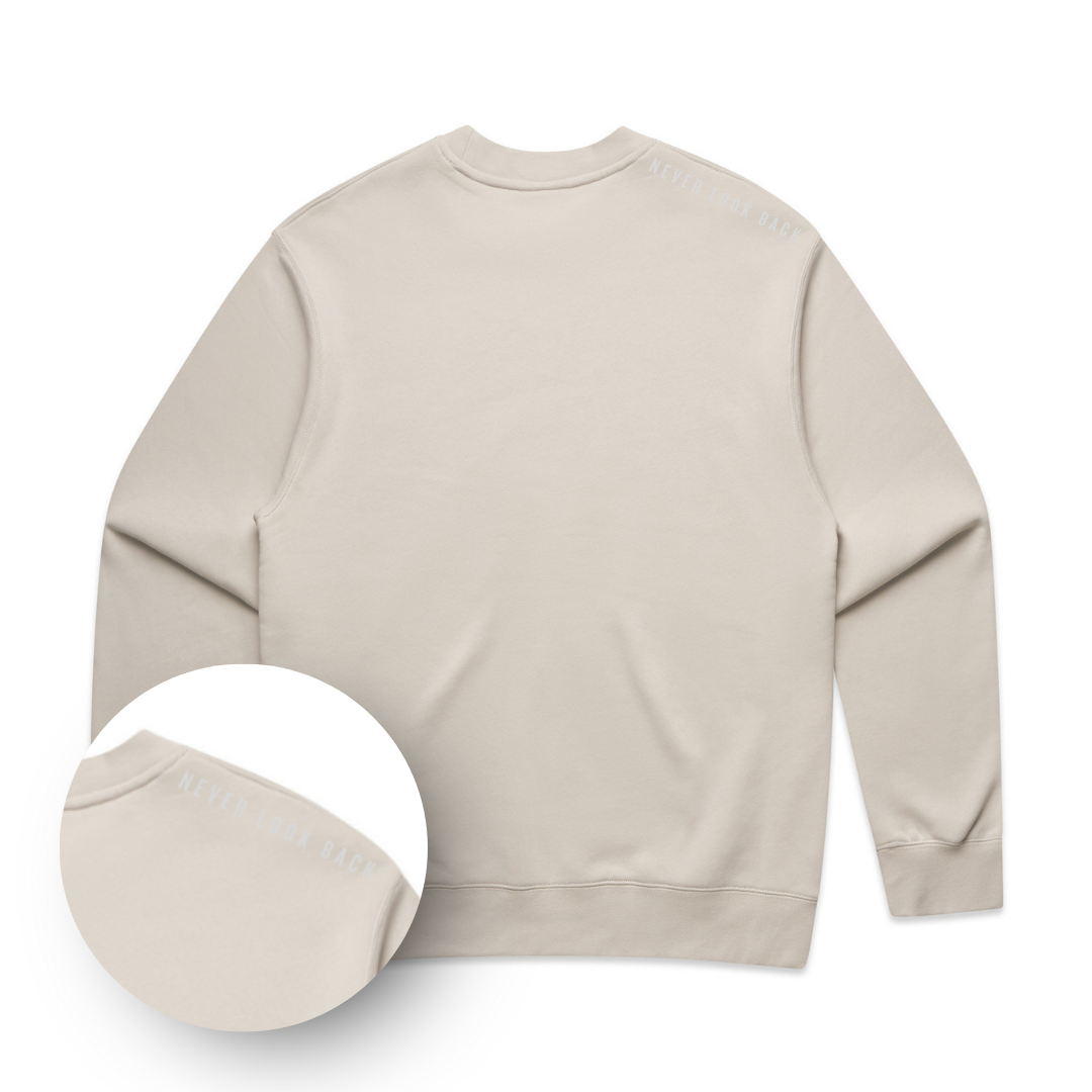 Never Look Back Embroidered Crewneck
