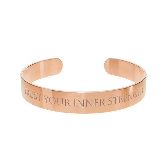 Trust Your Inner Strength Engraved Cuff Bracelet