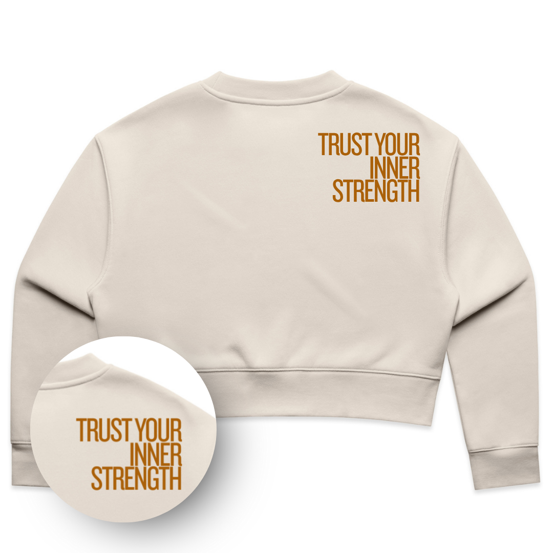 Inner Strength Embroidered Cropped Crewneck