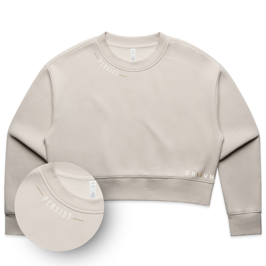 Persist Embroidered Cropped Crewneck