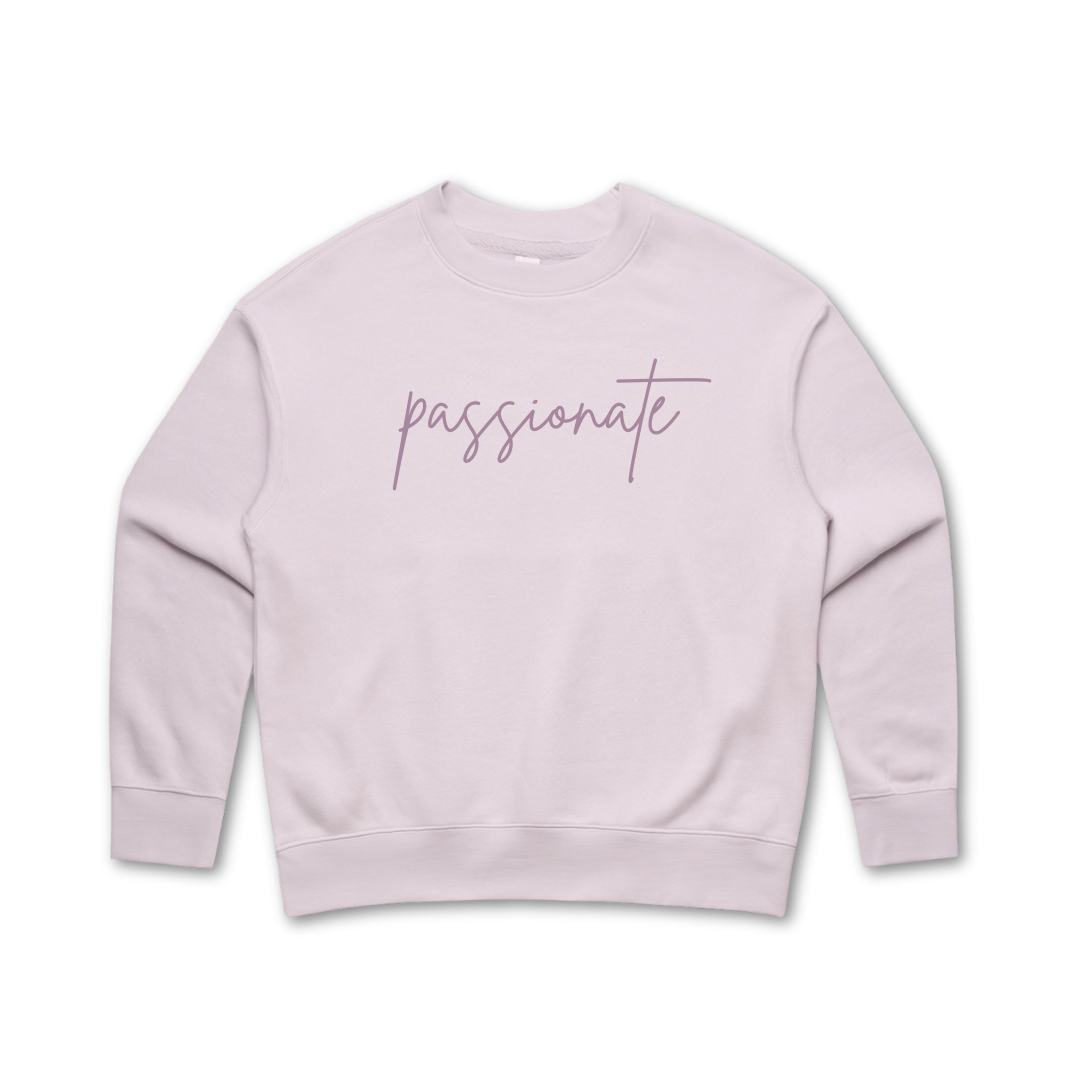passionate Embroidered Relax Crewneck