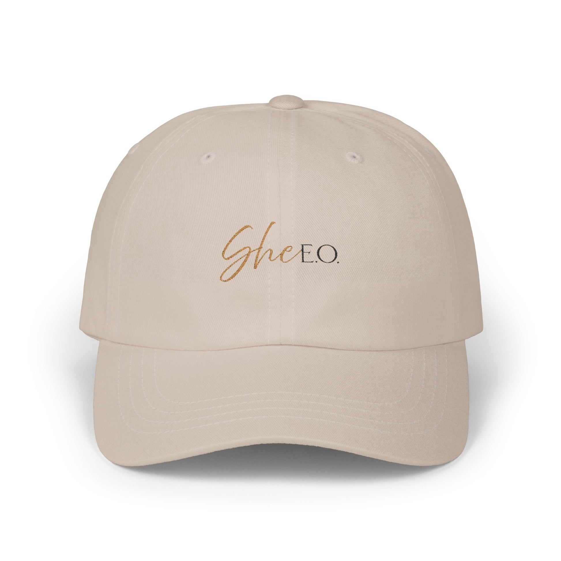 She E O Embroidered Dad Hat