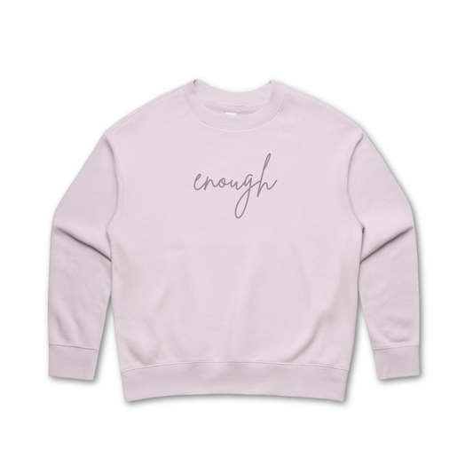 enough Embroidered Relax Crewneck