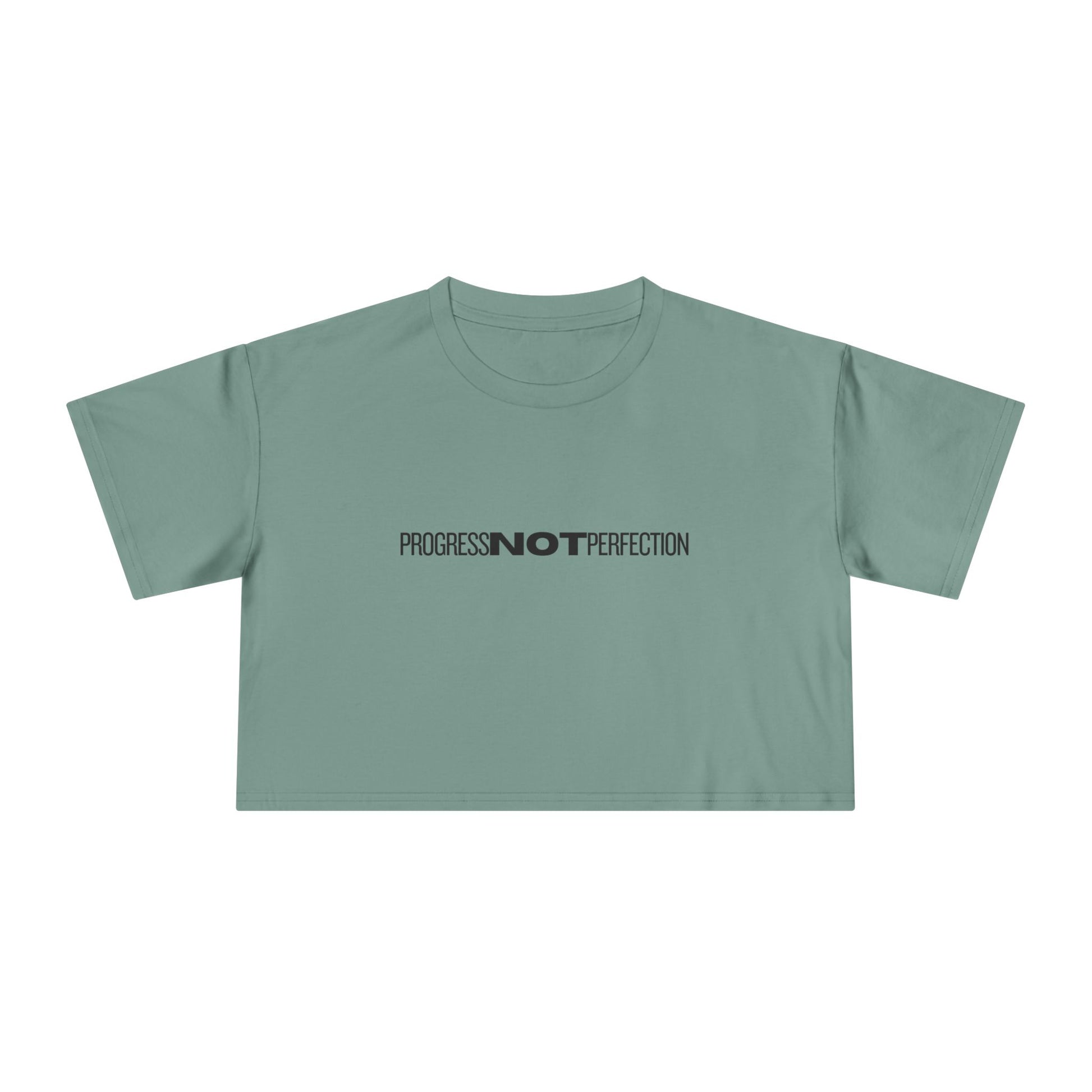 Progress Not Perfection Cropped Graphic Tee