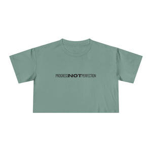 Progress Not Perfection Cropped Graphic Tee