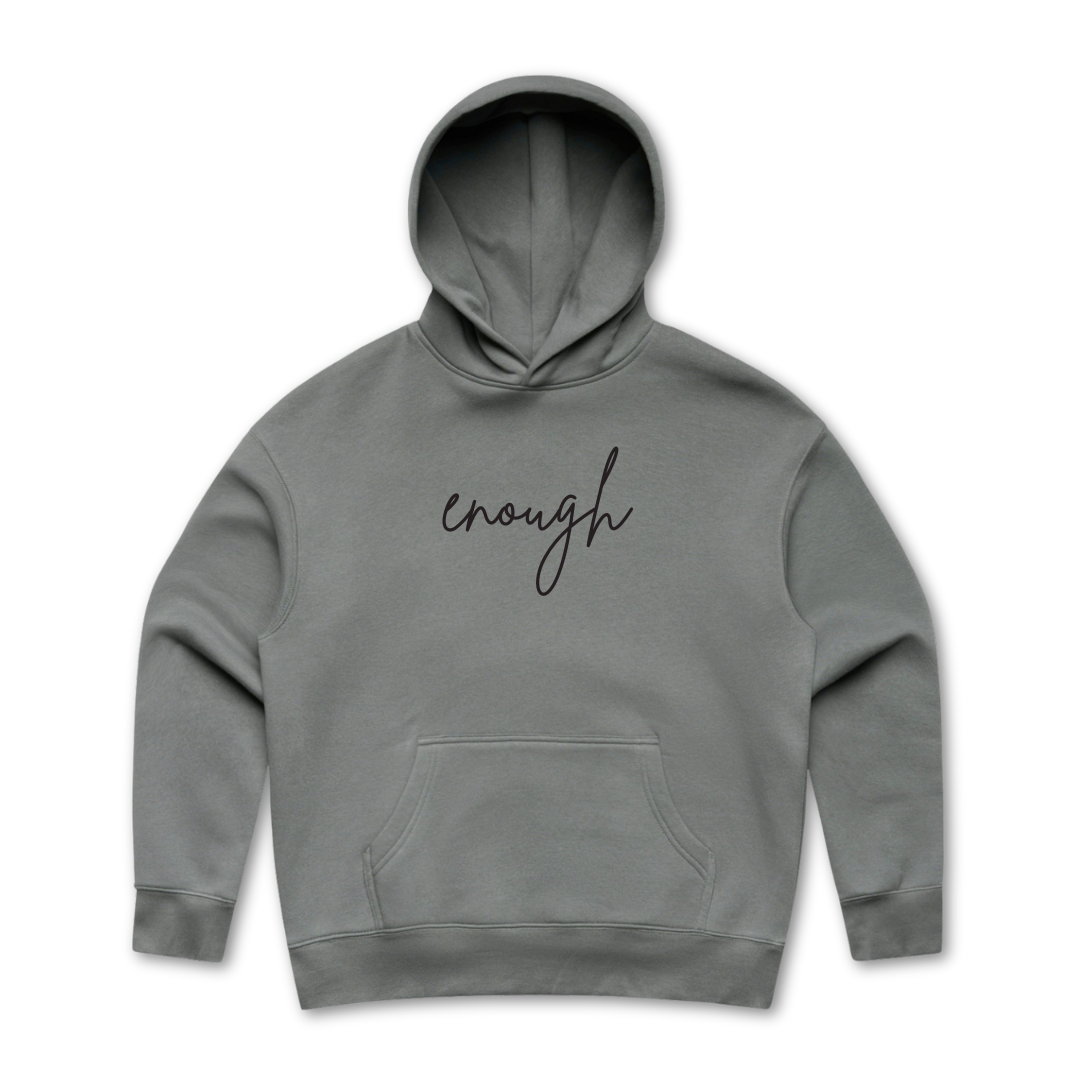 enough Embroidered Relax Hoodie
