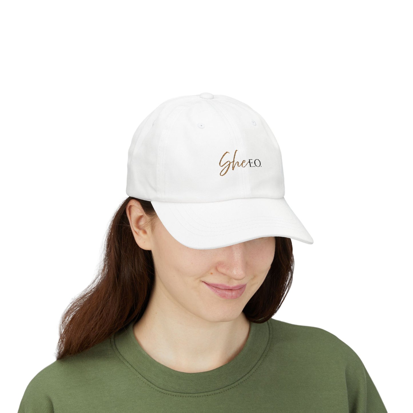 She E O Embroidered Dad Hat