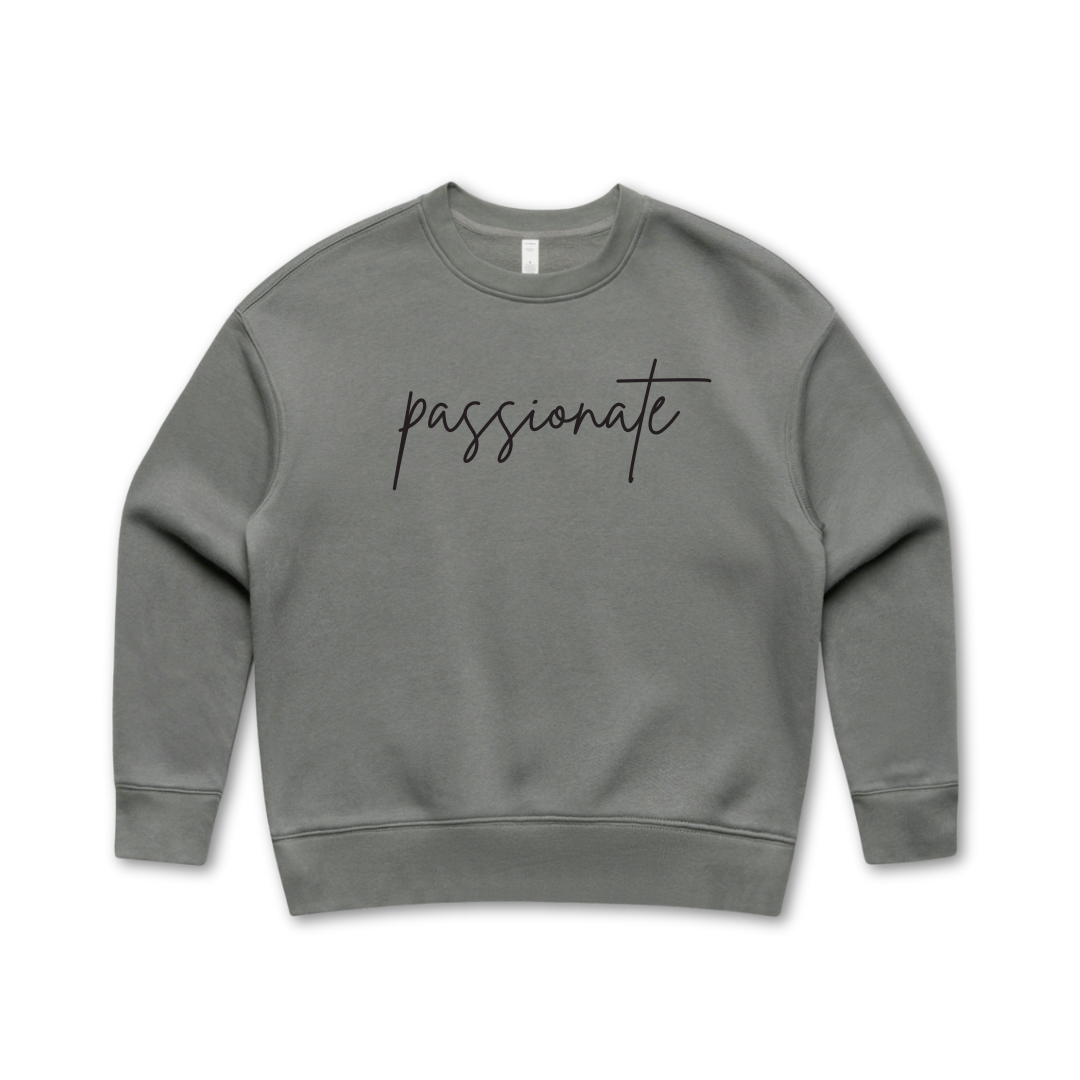 passionate Embroidered Relax Crewneck
