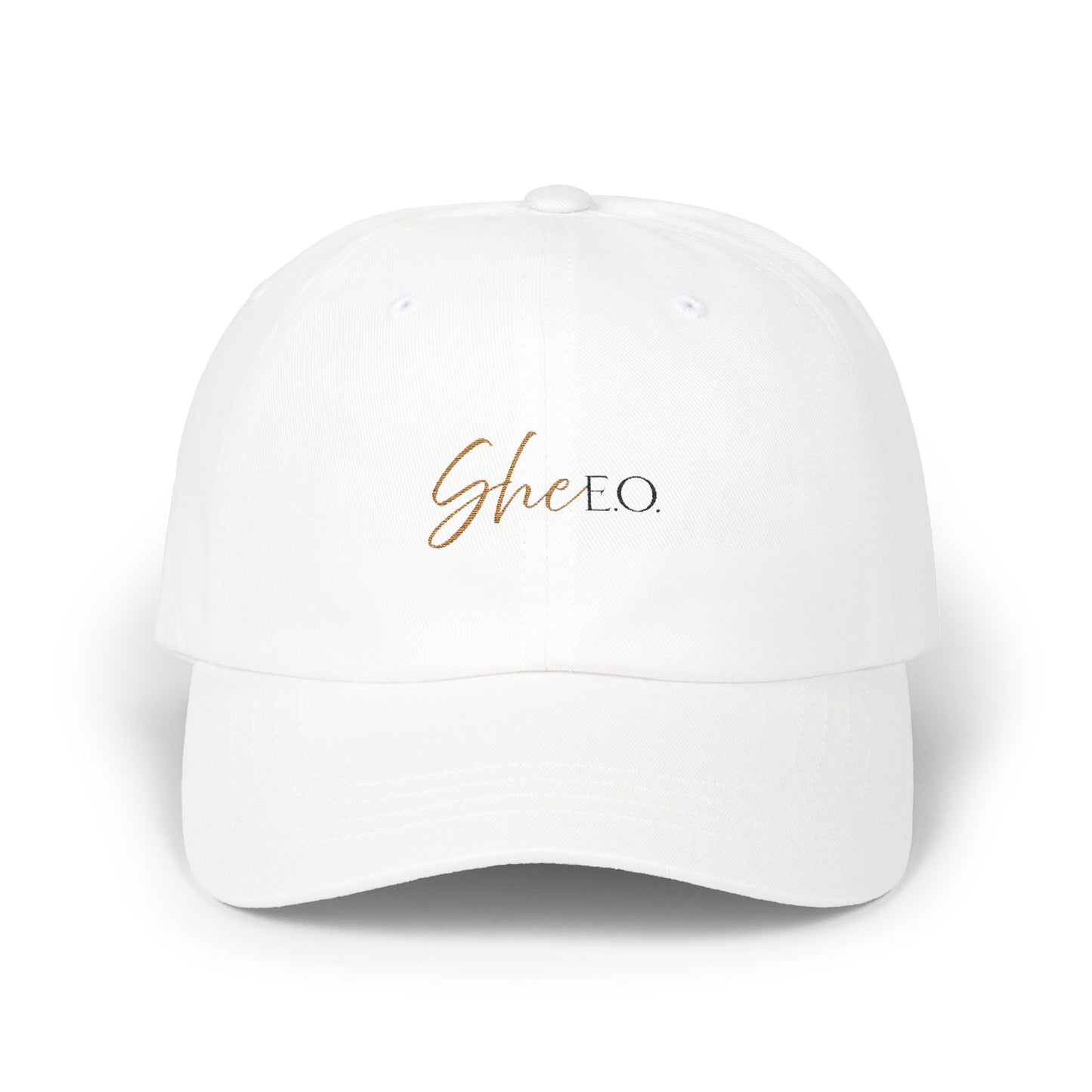 She E O Embroidered Dad Hat