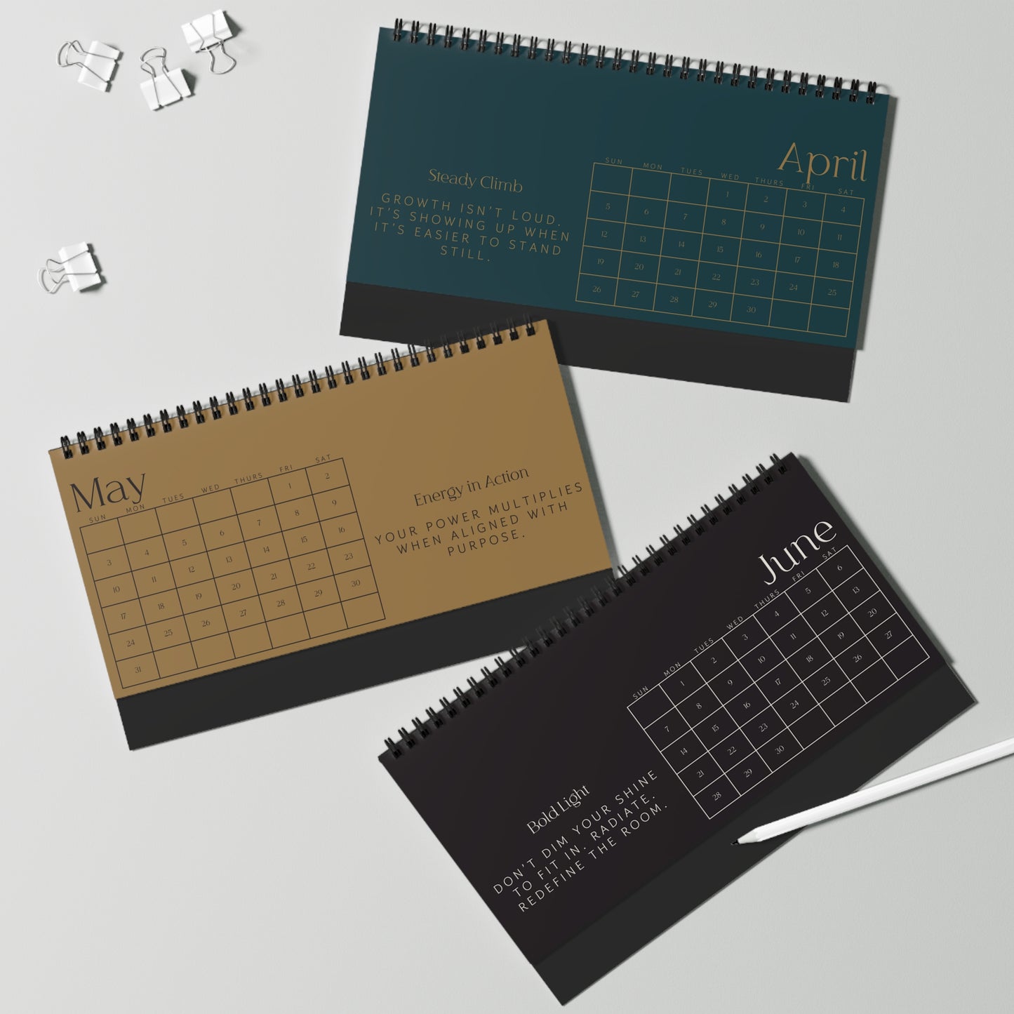 2026 Motivational Desktop Calendar